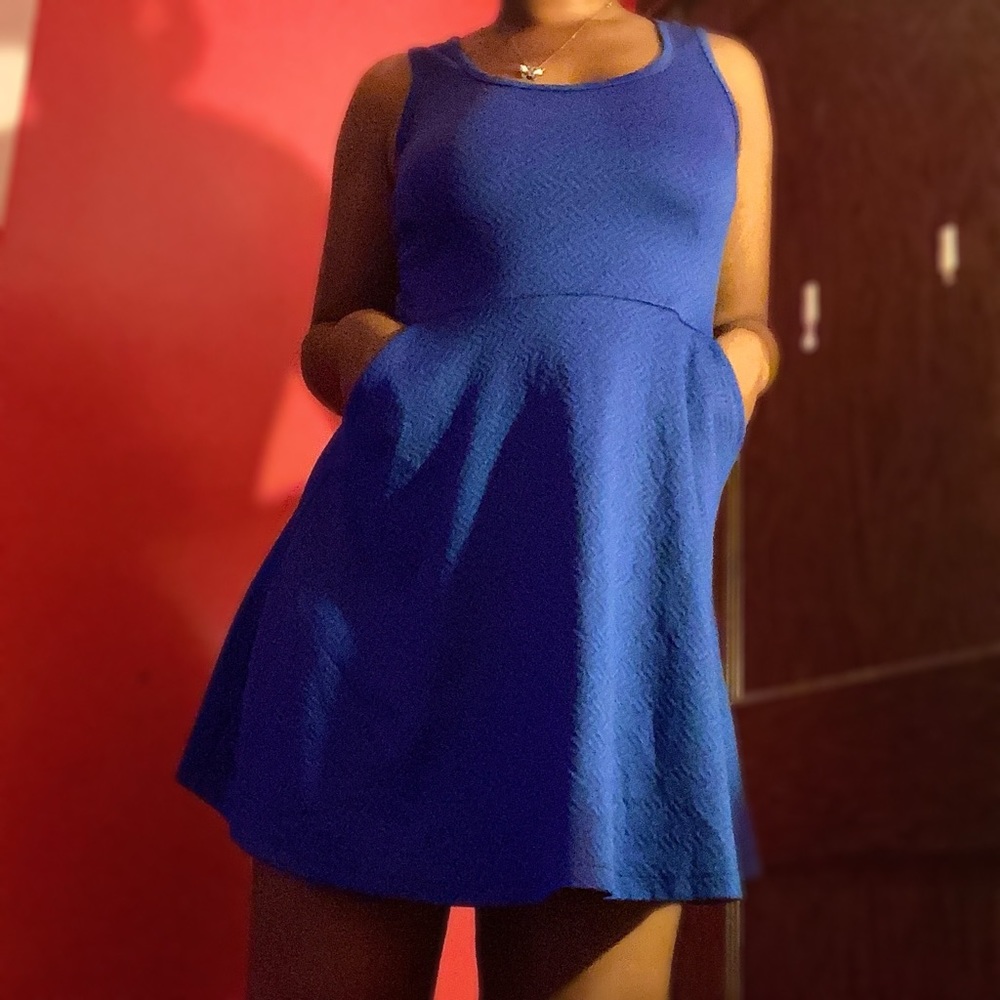 Blue Skater Dress